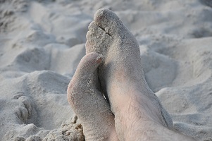 Beach sand - a natural skin exfoliation